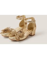 Monsoon - Closed-toe Metallic Butterfly Heels Gold - Lyst