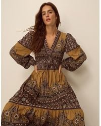 Monsoon - Branwen Floral Print Midi Dress - Lyst