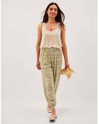 Monsoon - Elma Print Balloon Trousers Green - Lyst