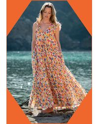 Monsoon - La Galeria Elefante Mediterranean Floral Maxi Dress Multi - Lyst