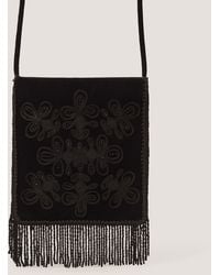 Monsoon - Dori Embroidered Fringe Crossbody Bag - Lyst