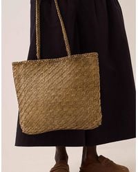 Monsoon - Ellyla Rhia Woven Leather Tote Bag - Lyst