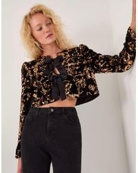 Monsoon - Shola Sequin Bow Jacket Black - Lyst