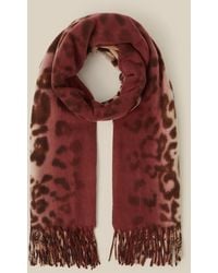 Monsoon - Archi Animal Print Tassel Scarf Natural - Lyst
