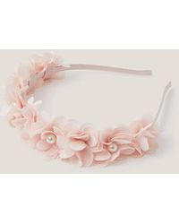 Monsoon - Corsage Floral Pearl Headband Pink - Lyst