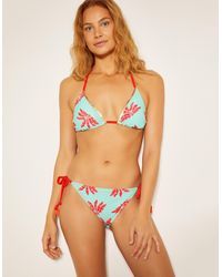 Monsoon - Pamela Palm Print Bikini Bottom Green - Lyst