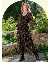 Monsoon - Lyrical Sisters Penny Floral Maxi Dress Black - Lyst