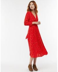 celleni star print midi dress