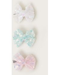 Monsoon - 3-pack Sequin Hair Bows - Lyst