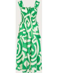 Monsoon - Demi Abstract Print Sundress Green - Lyst