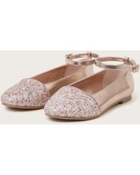 Monsoon - Glitter Ballerina Flats Pink - Lyst