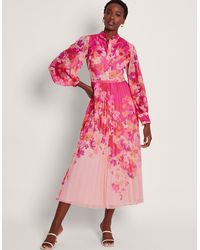 Monsoon - Floryn Floral Shirt Dress Pink - Lyst