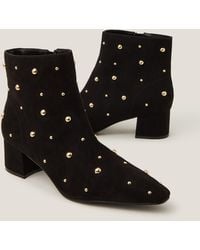Monsoon - Talia Stud Ankle Boots Black - Lyst