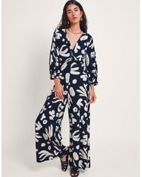 Monsoon - Rosa Twist Jumpsuit Black - Lyst