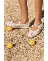 Monsoon - Lola Lace Espadrille Flats Ivory - Lyst