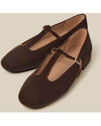 Monsoon - Jesi Velvet Mary Jane Flats - Lyst