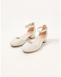 Monsoon - Lace Two-part Heels Ivory - Lyst