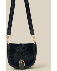 Monsoon - Dori Velvet Crossbody Bag - Lyst