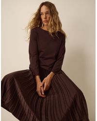 Monsoon - Petra Jersey Pleated Midi Dress - Lyst