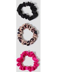 Monsoon - 3-pack Small Mix Hair Scrunchies Brown - Lyst