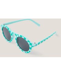 Monsoon - Checkerboard Round Sunglasses - Lyst
