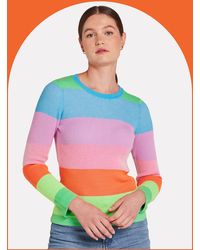 Monsoon - Wispr Stripe Crew Neck Jumper Multi - Lyst