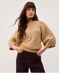 Monsoon - Codie 3⁄4 Sleeve Jumper Brown - Lyst