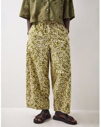 Monsoon - East Karlie Floral Print Wide Leg Trousers Green - Lyst