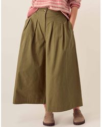 Monsoon - East Rosie Cotton Twill Trousers Green - Lyst