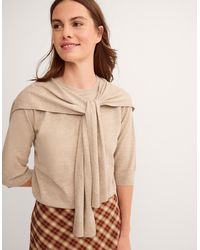 Monsoon - Sherri Scarf Jumper Mink - Lyst