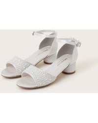 Monsoon - Pearl Open Toe Two-part Heels Ivory - Lyst