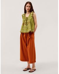 Monsoon - Sofia Cropped Wide Leg Trousers - Lyst