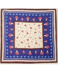 Monsoon - Harlow Mushroom Print Silk Scarf - Lyst