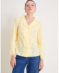 Monsoon - Cora Embroidered Shirt Yellow - Lyst