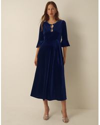Monsoon - Clara Velvet Midi Dress - Lyst