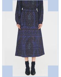 Monsoon - Antik Batik Tamari Paisley Jacquard Midi Skirt Blue - Lyst