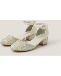 Monsoon - Glitter Embellished Two Part Heels Ivory - Lyst