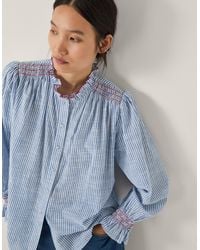 Monsoon - Maeve Ruffle Stripe Shirt - Lyst