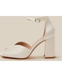 Monsoon - Sena Pearl Block Heeled Sandals Ivory - Lyst