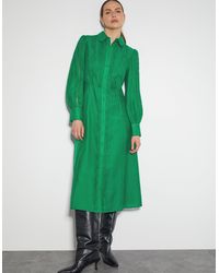 Monsoon - Laila Lace Midi Shirt Dress Green - Lyst