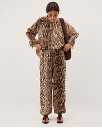 Monsoon - Pippa Animal Print Harem Trousers Green - Lyst