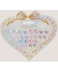 Monsoon - 12-pack Gemstone Stick On Earrings - Lyst