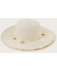 Monsoon - Shell Band Straw Hat - Lyst