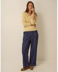 Monsoon - Harper Short Wide Leg Jeans - Lyst