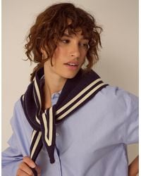 Monsoon - Sana Sailor Knitted Triangle Scarf - Lyst