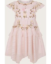 Monsoon - Baby Cora Embroidered Dress Pink - Lyst