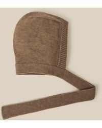 Monsoon - Tala Tie Knitted Bonnet Mink - Lyst