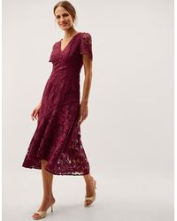 Monsoon - Gia Cutwork Lace Midi Dress - Lyst