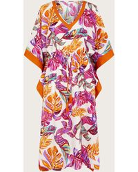 Monsoon - Palm Print Cover Up - Lyst