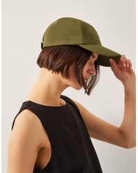 Monsoon - Isha Linen Baseball Cap Green - Lyst